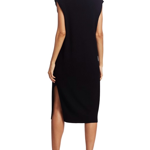 NWT Rag & Bone Black Sweater Dress with White Trim - Picture 2 of 7